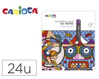Lapices pastel carioca plus al oleo caja de 24 unidades colores surtidos