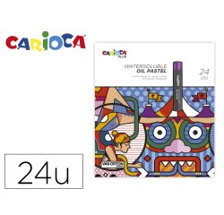 Lapices pastel carioca plus al oleo caja de 24 unidades colores surtidos