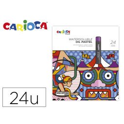 Lapices pastel carioca plus al oleo caja de 24 unidades colores surtidos