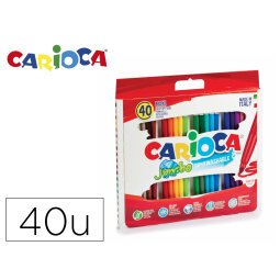 Rotulador carioca jumbo punta gruesa caja de 40 unidades colores surtidos