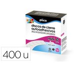 Disco de cierre plico velcro autoadhesivo mini 10 mm color blanco caja de 400 unidades