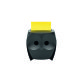 Soporte bloc de notas adhesivas quita y pon post-it buho con 2 bloc z-note amarillo 76x76 mm con 45