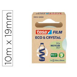 Cinta adhesiva tesa film eco&cristal transparente 10 mt x 19 mm