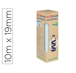 Cinta adhesiva tesa film eco&cristal transparente 10 mt x 19 mm pack de 8 unidades