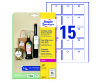 Etiqueta colgante avery blanca 50x50 mm imprimible doble cara carton 220 gr pack de 150 unidades