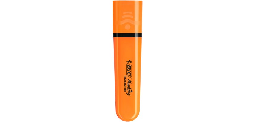 Rotulador bic flat fluorescente naranja neon caja de 12 unidades