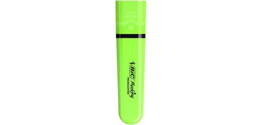 Rotulador bic flat fluorescente verde neon caja de 12 unidades