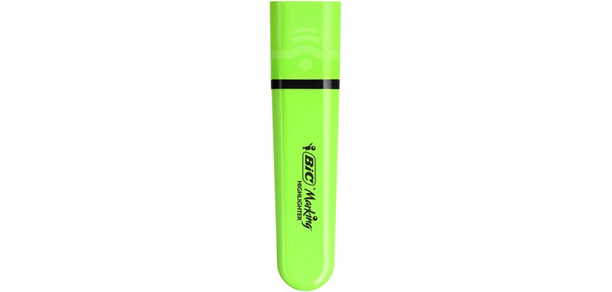 Rotulador bic flat fluorescente verde neon caja de 12 unidades