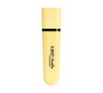 Rotulador bic flat fluorescente amarillo pastel caja de 12 unidades