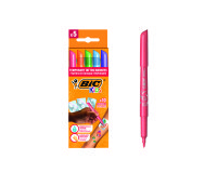 Rotulador bic kids tattoo caja de 5 unidades colores surtidos + 10 plantillas