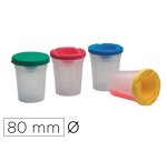 Bote faibo mezclador de pinturas inderramable con tapa colores alto 95 mm diametro 80 mm