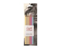 Lapiz conte colores pastel retrato blister 6 unidades colores surtidos