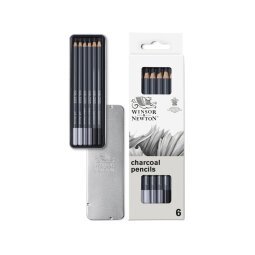 Lapiz carboncillo winsor newton studio collection blister de 6 unidades surtidos