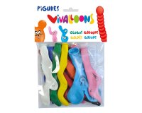 Globo 100% latex biodegradable forma figuras colores surtidos blister de 10 unidades