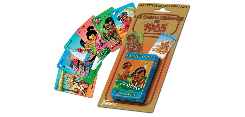 Baraja de cartas fournier infantil familias de 7 paises