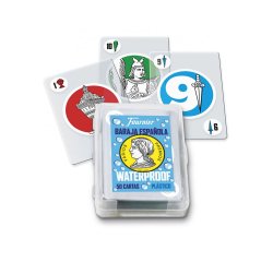 Baraja de cartas fournier waterproof plastico 50 cartas