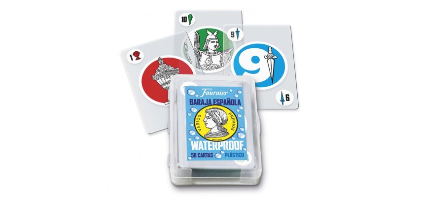Baraja de cartas fournier waterproof plastico 50 cartas