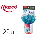 Lapices de grafito maped hb con goma borrar + adaptador ergonomico cubilete de 22 unidades