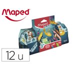 Bolso escolar portatodo maped ungle fever con 12 rotuladores colores surtidos + 12 lapices de colores