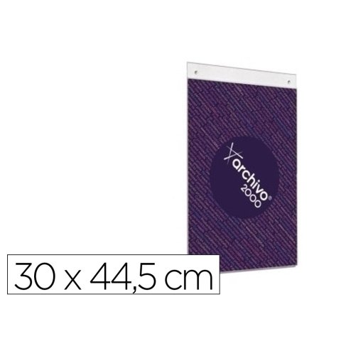 Expositor mural archivo 2000 din a3 vertical con taladros espesor 2 mm cristal transparente 297x420 mm