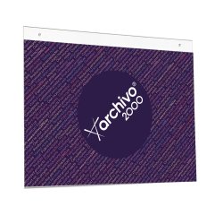 Expositor mural archivo 2000 din a3 horizontal con taladros espesor 2 mm cristal transparente 420x325 mm