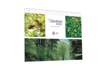 Expositor mural archivo 2000 din a3 horizontal con taladros espesor 2 mm cristal transparente 420x325 mm