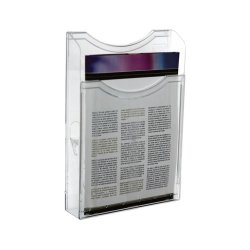 Expositor mural archivo 2000 din a4 vertical 1 compartimento cristal transparente 300x235x35 mm
