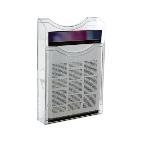 Expositor mural archivo 2000 din a4 vertical 1 compartimento cristal transparente 300x235x35 mm