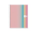 Cuaderno espiral miquelrius din a4 120 hojas 70 gr cuadro 5 mm tapa polipropileno aurora west bay