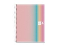 Cuaderno espiral miquelrius din a4 120 hojas 70 gr cuadro 5 mm tapa polipropileno aurora west bay