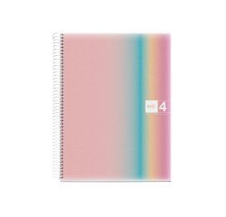Cuaderno espiral miquelrius din a4 120 hojas 70 gr cuadro 5 mm tapa polipropileno aurora west bay