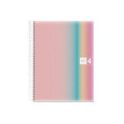 Cuaderno espiral miquelrius din a4 120 hojas 70 gr cuadro 5 mm tapa polipropileno aurora west bay