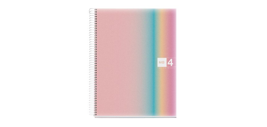 Cuaderno espiral miquelrius din a4 120 hojas 70 gr cuadro 5 mm tapa polipropileno aurora west bay
