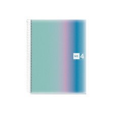 Cuaderno espiral miquelrius din a4 120 hojas 70 gr cuadro 5 mm tapa polipropileno aurora santorini