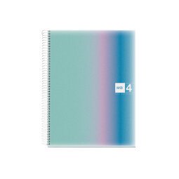 Cuaderno espiral miquelrius din a4 120 hojas 70 gr cuadro 5 mm tapa polipropileno aurora santorini