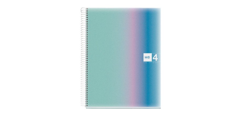 Cuaderno espiral miquelrius din a4 120 hojas 70 gr cuadro 5 mm tapa polipropileno aurora santorini