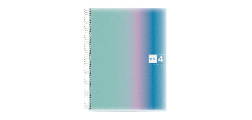 Cuaderno espiral miquelrius din a4 120 hojas 70 gr cuadro 5 mm tapa polipropileno aurora santorini