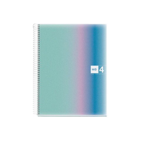 Cuaderno espiral miquelrius din a4 120 hojas 70 gr cuadro 5 mm tapa polipropileno aurora santorini