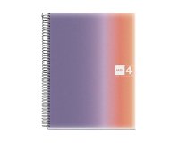 Cuaderno espiral miquelrius din a4 120 hojas 70 gr cuadro 5 mm tapa polipropileno aurora provence