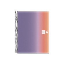 Cuaderno espiral miquelrius din a4 120 hojas 70 gr cuadro 5 mm tapa polipropileno aurora provence