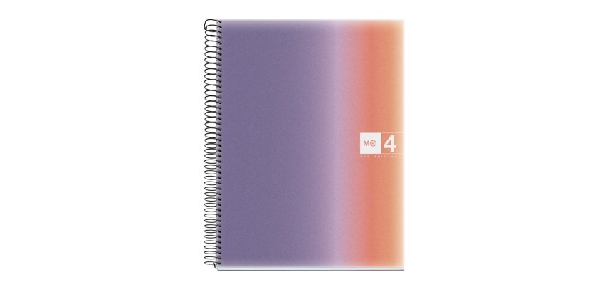 Cuaderno espiral miquelrius din a4 120 hojas 70 gr cuadro 5 mm tapa polipropileno aurora provence