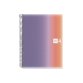 Cuaderno espiral miquelrius din a4 120 hojas 70 gr cuadro 5 mm tapa polipropileno aurora provence