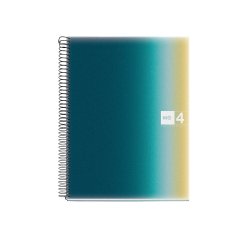 Cuaderno espiral miquelrius din a4 120 hojas 70 gr cuadro 5 mm tapa polipropileno aurora iceland