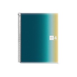 Cuaderno espiral miquelrius din a4 120 hojas 70 gr cuadro 5 mm tapa polipropileno aurora iceland