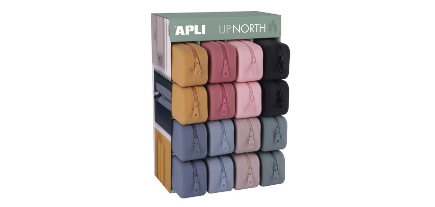 Bolso escolar portatodo apli up north silicona colores surtidos 75x185x55 mm