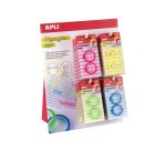 Cinta adhesiva apli neon para resaltar textos pack de 2 unidades colores surtidos