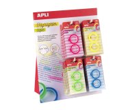 Cinta adhesiva apli neon para resaltar textos pack de 2 unidades colores surtidos