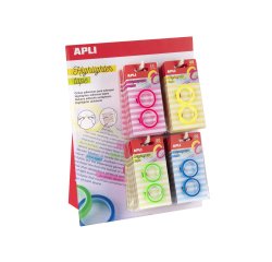 Cinta adhesiva apli neon para resaltar textos pack de 2 unidades colores surtidos