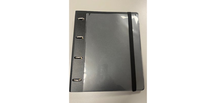 Carpeta con recambio pardo polipropileno foam personalizable 4 anillas 35 mm negro