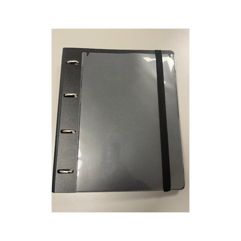 Carpeta con recambio pardo polipropileno foam personalizable 4 anillas 35 mm negro